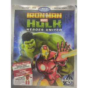 Iron Man and Hulk: Heroes United (Blu-ray + DVD New And Factory Sealed.